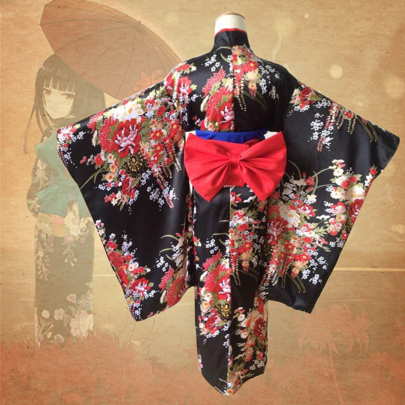 Hell Girl Jigoku Shojo Ai Enma Kimono Yukata Cosplay Costume
