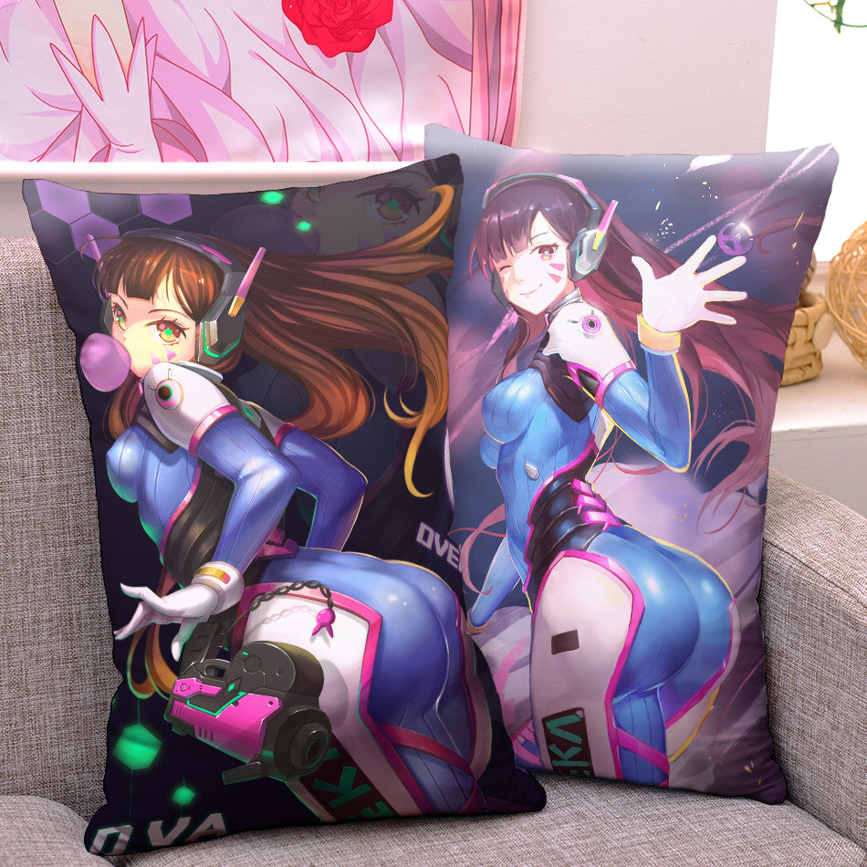 Overwatch D.VA Double-faced Patterns Rectangle Pillow Cushion/Pillow C –  icoshero