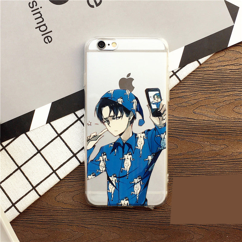 Attack on Titan Printed IPhone case Transparent Silicone Phone Shell IPhone 6/6s,6p/6sp,7,7p - icoshero