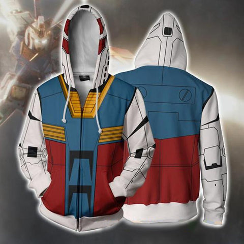 Mobile Suit Gundam Zip Up Hoodie MZH574 - icoshero