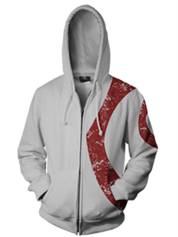 God of War Kratos Zip Up Hoodie MZH591 - icoshero