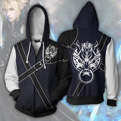 Final Fantasy Cloud Strife Zip Up Hoodie MZH592 - icoshero